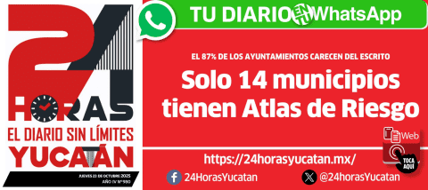 Portada de 24 Horas Yucatan del jueves, 23 de octubre de 2025