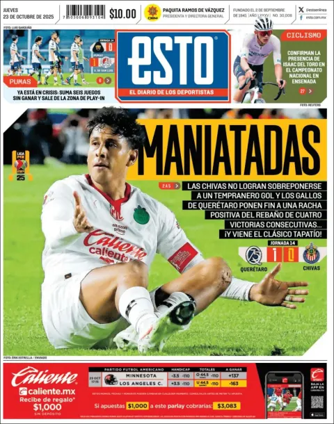 Portada de Esto del jueves, 23 de octubre de 2025