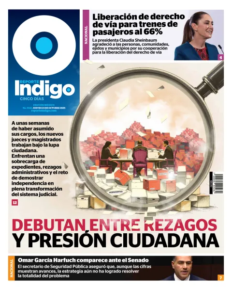 Portada de Reporte Indigo Nacional del jueves, 23 de octubre de 2025