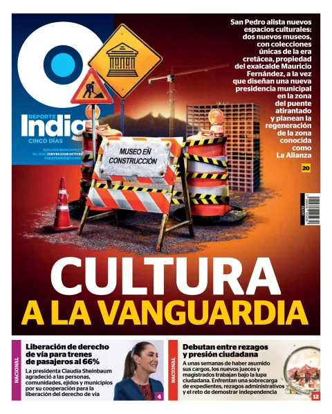Portada de Reporte Indigo Monterrey del jueves, 23 de octubre de 2025