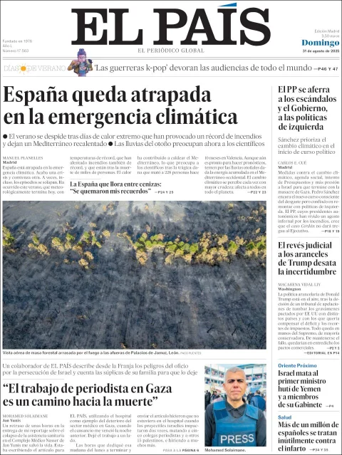 Portada de El Pais