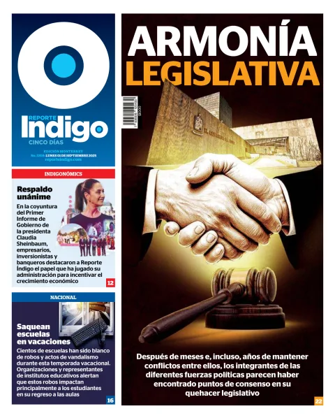 Portada de Reporte Indigo Monterrey del lunes, 1 de septiembre de 2025