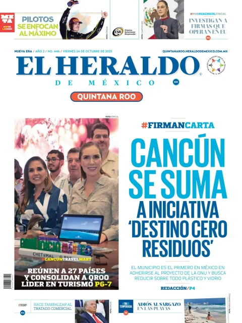 Portada de El Heraldo de Mexico - Quintana Roo