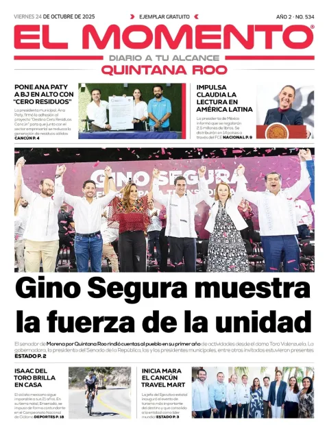 Portada de El Momento Quintana Roo