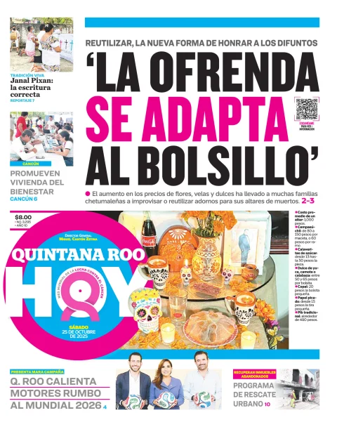 Portada de Quintana Roo Hoy (portada)