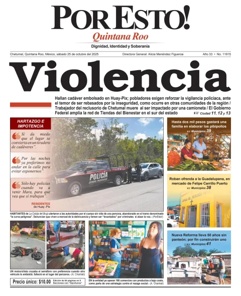Portada de Por Esto (quintana Roo Chetumal)