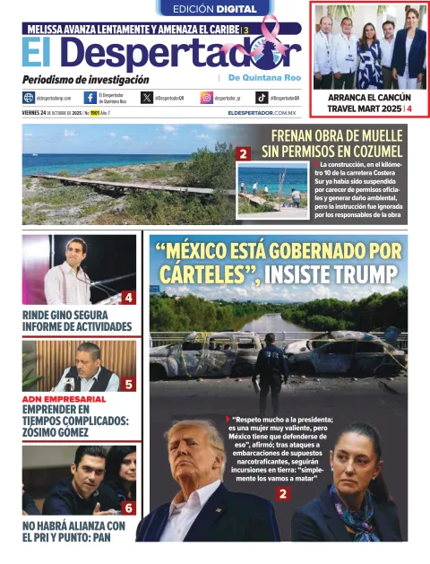 Portada de El Despertador de Quintana Roo