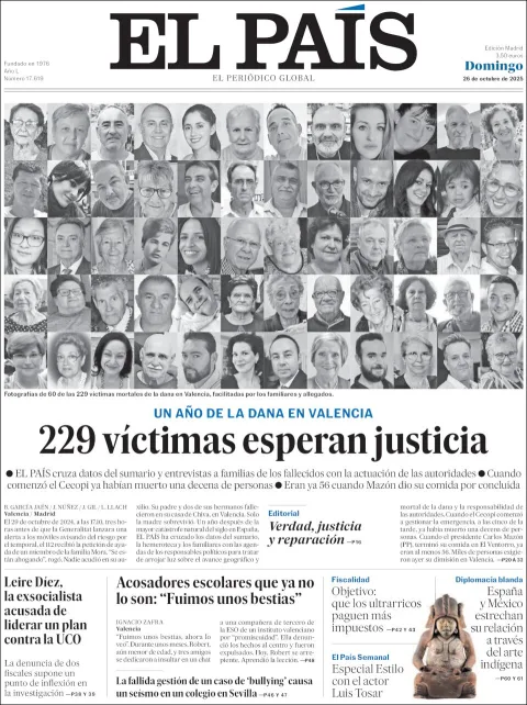 Portada de El Pais