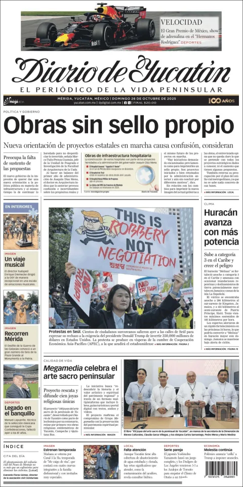 Portada de Diario de Yucatán