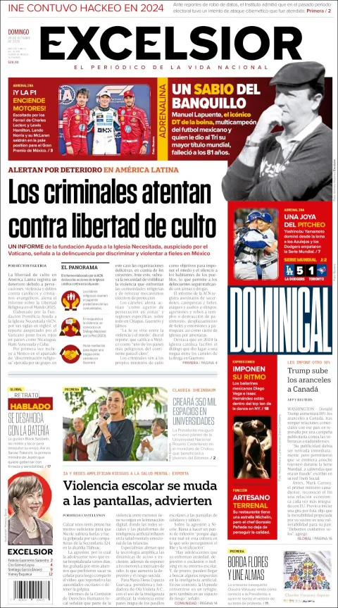 Portada de Excelsior