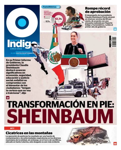 Portada de Reporte Indigo Monterrey del martes, 2 de septiembre de 2025