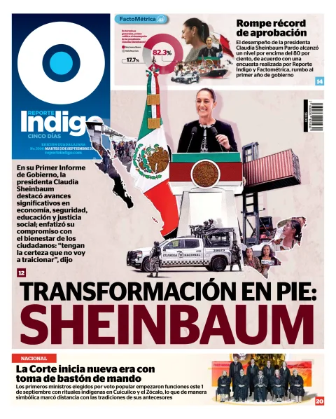 Portada de Reporte Indigo Guadalajara del martes, 2 de septiembre de 2025