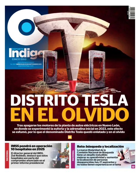 Portada de Reporte Indigo Monterrey del miércoles, 3 de septiembre de 2025
