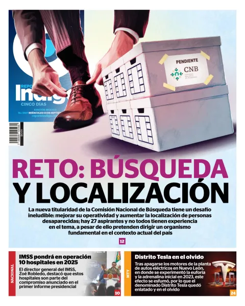 Portada de Reporte Indigo Nacional del miércoles, 3 de septiembre de 2025