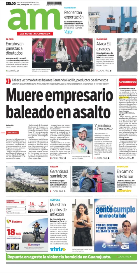 Portada de Am Corredor Industrial del miércoles, 3 de septiembre de 2025