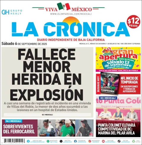 Portada de La Cronica