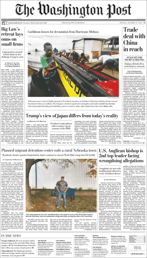 Portada de The Washington Post