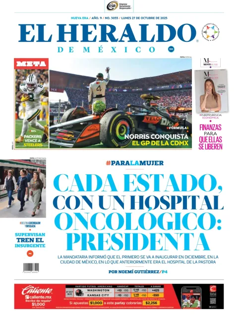 Portada de El Heraldo de Mexico