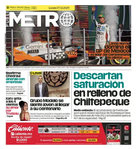Portada de Publimetro Puebla
