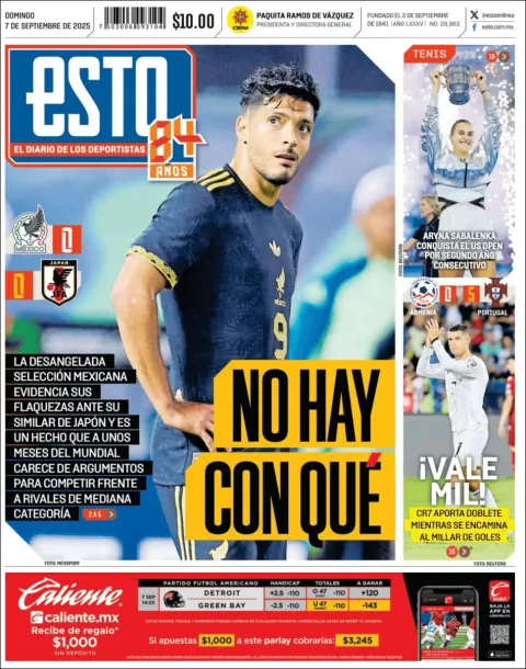 Portada de Esto del domingo, 7 de septiembre de 2025