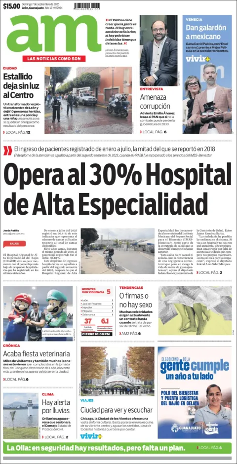 Portada de Am Corredor Industrial del domingo, 7 de septiembre de 2025