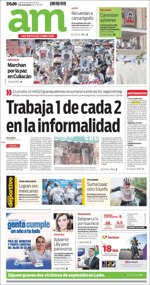 Portada de Am Corredor Industrial del lunes, 8 de septiembre de 2025