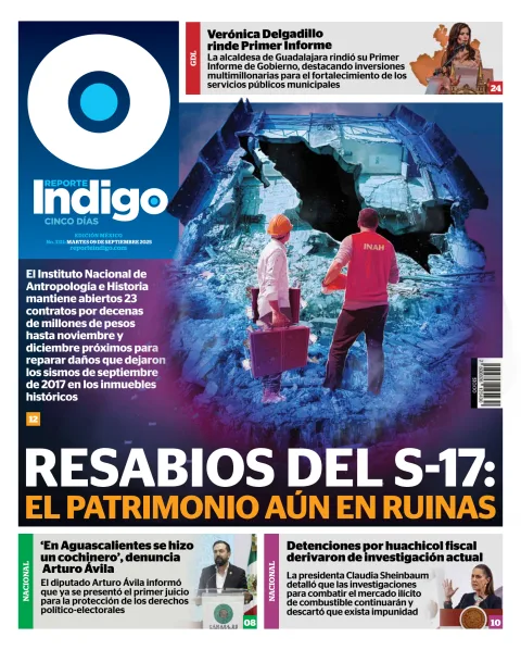 Portada de Reporte Indigo Nacional del martes, 9 de septiembre de 2025