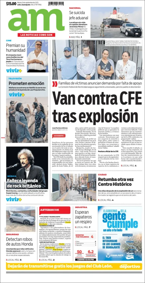 Portada de Am Corredor Industrial del martes, 9 de septiembre de 2025
