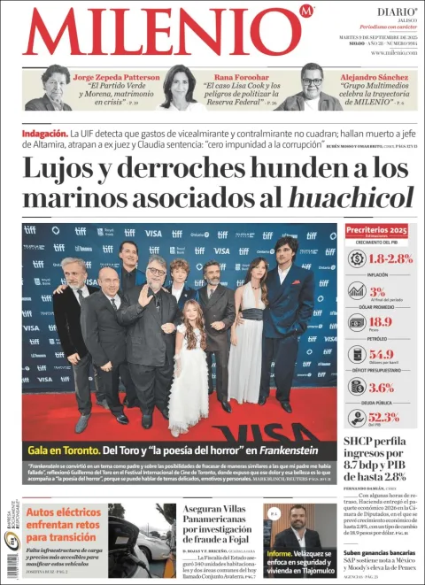 Portada de Milenio Jalisco del martes, 9 de septiembre de 2025