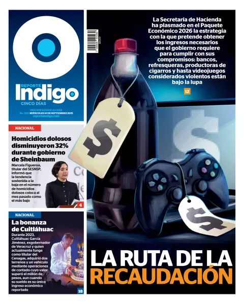 Portada de Reporte Indigo Guadalajara del miércoles, 10 de septiembre de 2025