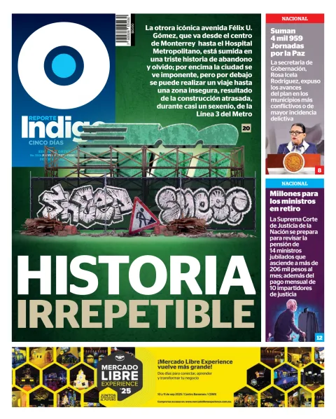 Portada de Reporte Indigo Monterrey del jueves, 11 de septiembre de 2025