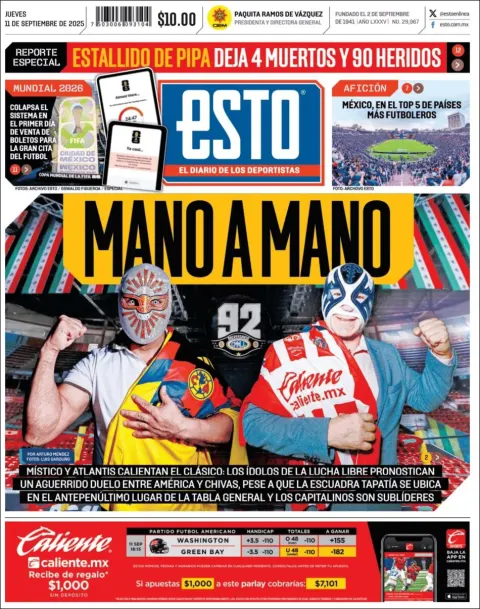 Portada de Esto del jueves, 11 de septiembre de 2025