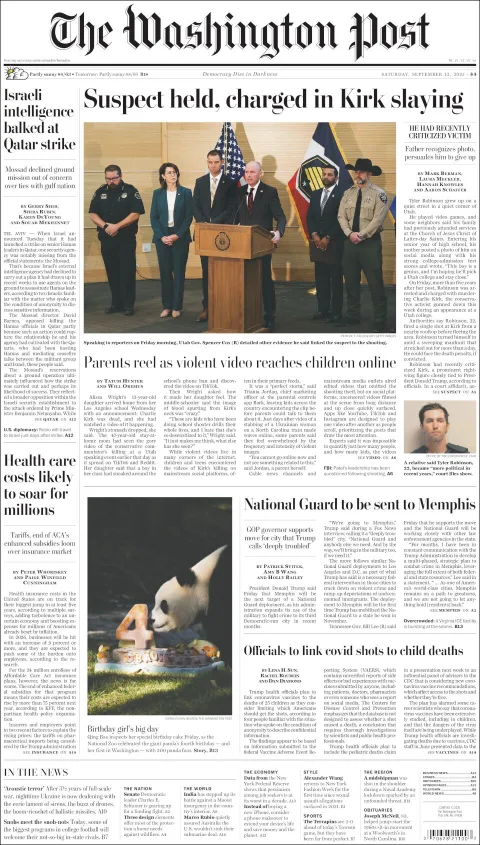 Portada de The Washington Post