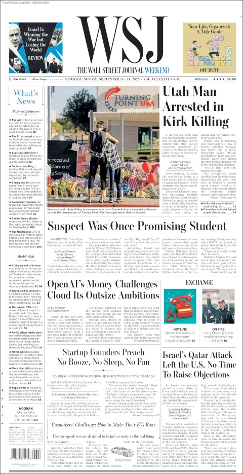 Portada de The Wall Street Journal