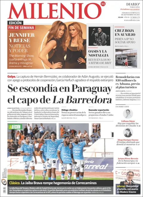 Portada de Milenio Tamaulipas