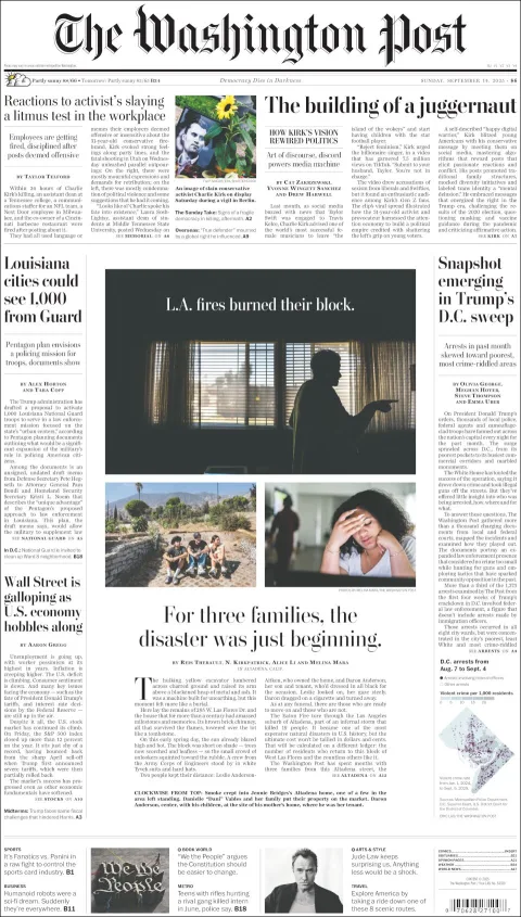 Portada de The Washington Post