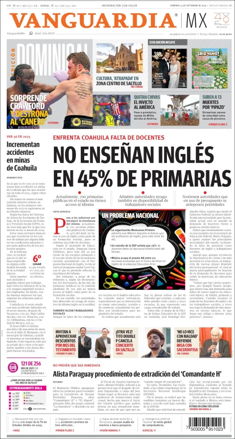 Portada de Vanguardia