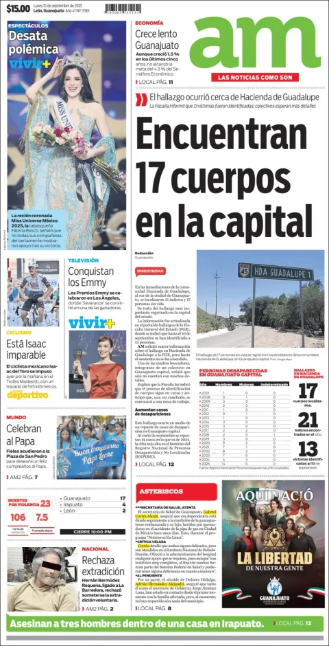 Portada de Am Corredor Industrial del lunes, 15 de septiembre de 2025