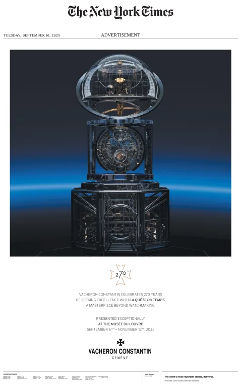 Portada de The New York Times (international) del martes, 16 de septiembre de 2025