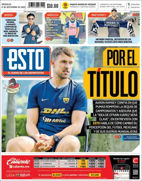 Portada de Esto del miércoles, 17 de septiembre de 2025