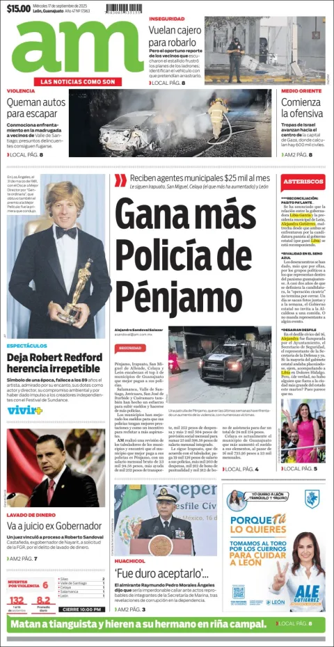 Portada de Am Corredor Industrial del miércoles, 17 de septiembre de 2025