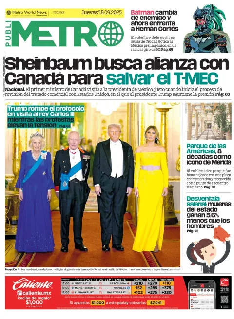 Portada de Publimetro Merida del jueves, 18 de septiembre de 2025