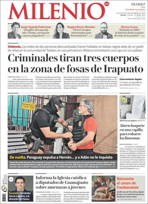 Portada de Milenio Leon del jueves, 18 de septiembre de 2025