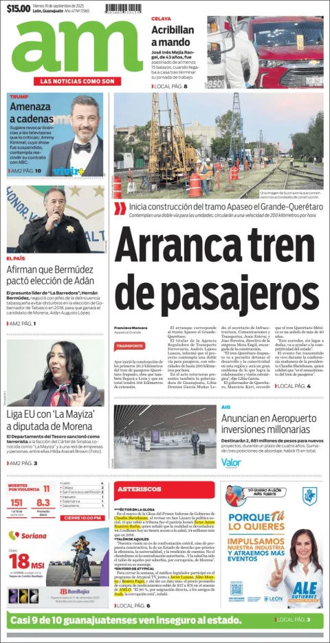 Portada de Am Corredor Industrial del viernes, 19 de septiembre de 2025