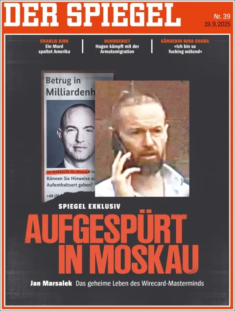 Portada de Der Spiegel del viernes, 19 de septiembre de 2025