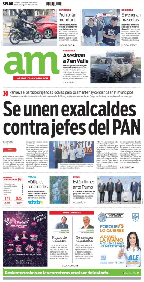 Portada de Am Corredor Industrial del domingo, 21 de septiembre de 2025