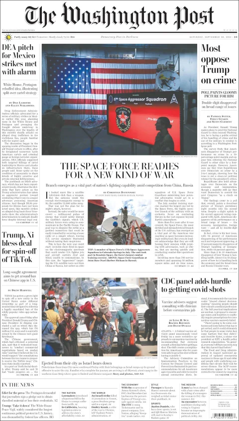 Portada de The Washington Post
