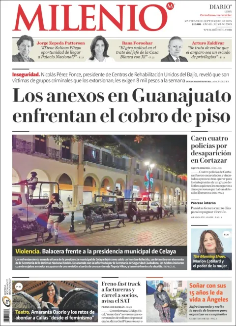 Portada de Milenio Leon del martes, 23 de septiembre de 2025