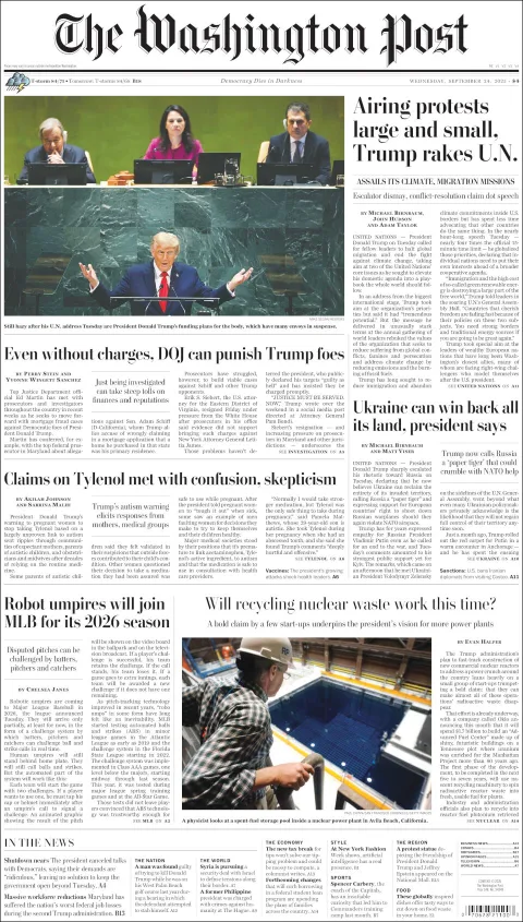 Portada de The Washington Post