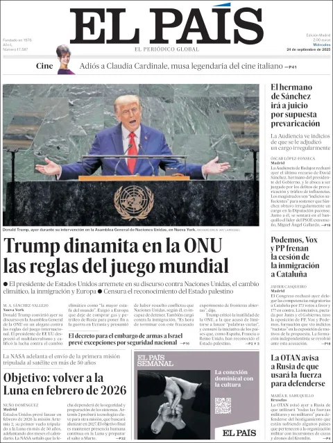 Portada de El Pais